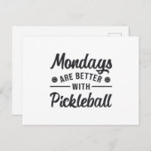 Maandagen zijn beter met Pickleball Player Gift Briefkaart (Voorkant / Achterkant)