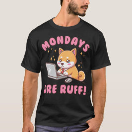 Maandagen zijn zwaar - Kawaii Shiba Inu Hond Kanto T-shirt