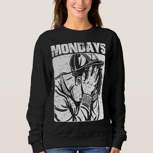 Maandagen zuigen liefde het weekend sarcastisch ik trui (Voorkant)