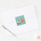 Maandagkatten Vierkante Sticker (Envelop)