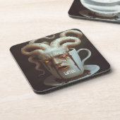 Maandagochtend blues cafeïne niveau waarschuwing 1 bier onderzetter (Linkerzijde)