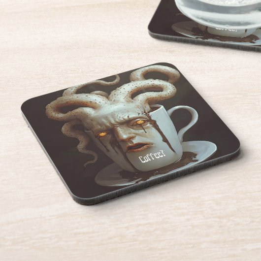 Maandagochtend blues cafeïne niveau waarschuwing 1 bier onderzetter (Linkerzijde)