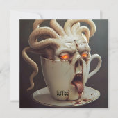 Maandagochtend blues cafeïne niveau waarschuwing 1 kaart (Voorkant)