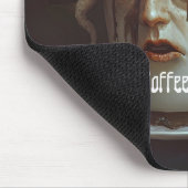 Maandagochtend blues cafeïne niveau waarschuwing 1 muismat (Hoek)