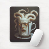 Maandagochtend blues cafeïne niveau waarschuwing 1 muismat (Met muis)