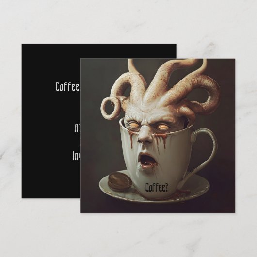 Maandagochtend blues cafeïne niveau waarschuwing 2 kaart (Voorkant / Achterkant)