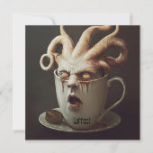 Maandagochtend blues cafeïne niveau waarschuwing 2 kaart (Voorkant)