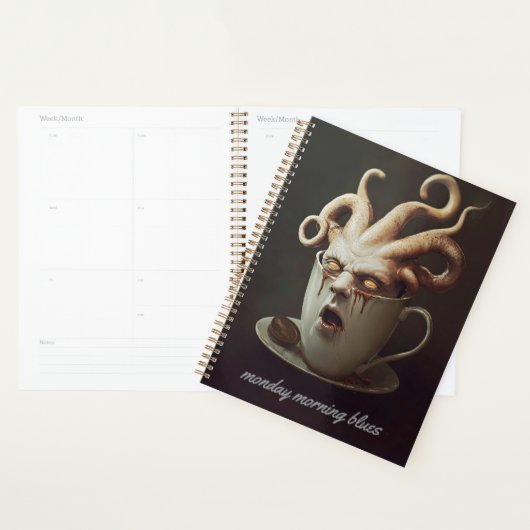 Maandagochtend blues cafeïne niveau waarschuwing 2 planner (Display)
