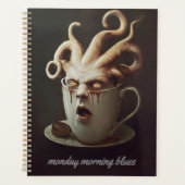 Maandagochtend blues cafeïne niveau waarschuwing 2 planner (Voorkant)