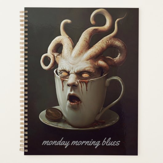 Maandagochtend blues cafeïne niveau waarschuwing 2 planner (Voorkant)