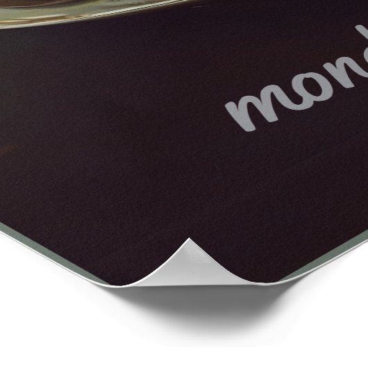 Maandagochtend blues cafeïne niveau waarschuwing 2 poster (Hoek)