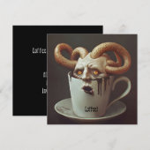 Maandagochtend blues cafeïne niveau waarschuwing 3 kaart (Voorkant / Achterkant)