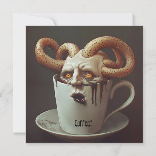 Maandagochtend blues cafeïne niveau waarschuwing 3 kaart (Voorkant)