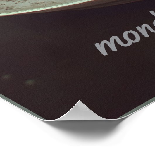 Maandagochtend blues cafeïne niveau waarschuwing 3 poster (Hoek)