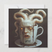 Maandagochtend blues cafeïne niveau waarschuwing 4 kaart (Voorkant)