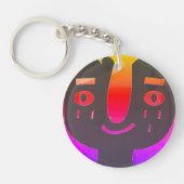 Maandagochtend gelukkig gezicht sleutelhanger (Voorkant)