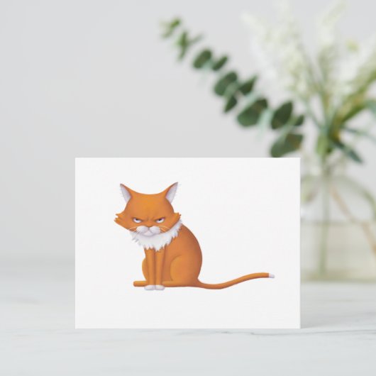 Maandagochtend Kattengezicht Briefkaart (Staand voorkant)