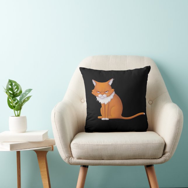 Maandagochtend Kattengezicht Kussen (Stoel)