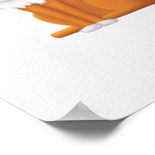 Maandagochtend Kattengezicht Poster (Hoek)