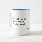 Maandagochtend Tweekleurige Koffiemok (Voorkant links)