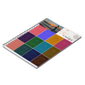 Maandbericht Kleurrijke aangepaste fotokalender Notitieboek (Linkerzijde)