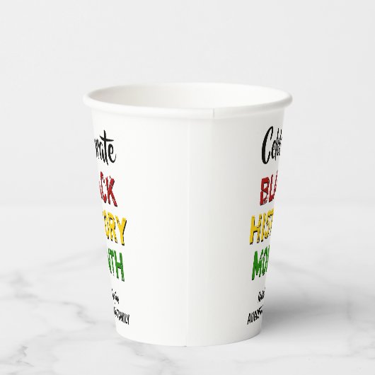 Maandbericht over de Zwarte Geschiedenis Bekijken Papieren Bekers (Rechts)