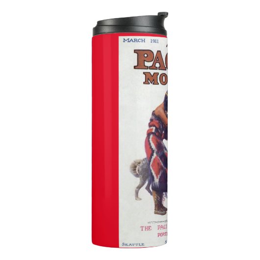 " Maandbericht van de Stille Oceaan 1911" Thermosbeker (Gedraaid links)