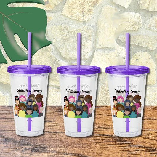 Maandbericht vrouwengeschiedenis Acryltumbler Acryl Drinkbeker