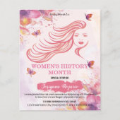 Maandbericht vrouwengeschiedenis flyer (Voorkant)