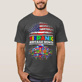Maandbomen voor heispanisch erfgoed - Letten T-shirt
