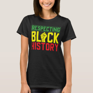Maanddecoraties voor zwarte geschiedenis met behou t-shirt