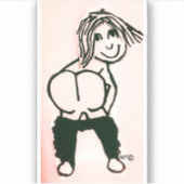 MAANDE NAakte BILLEN AANPAKBARE STICKER (Voorkant)