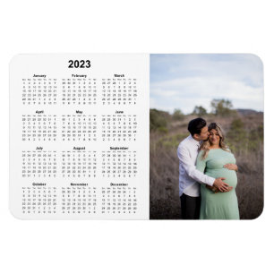 Maandelijks 2023 Kalender Magnet met Foto Magneet