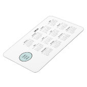 Maandelijks 2024 de Magnet van de Kalender met Bed Magneet (Linkerzijde)