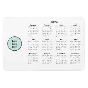 Maandelijks 2024 de Magnet van de Kalender met Bed Magneet