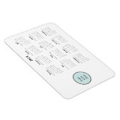 Maandelijks 2024 de Magnet van de Kalender met Bed Magneet (Rechterzijde)