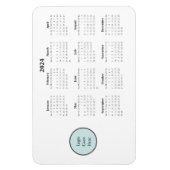 Maandelijks 2024 de Magnet van de Kalender met Bed Magneet (Verticaal)