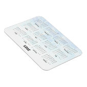 Maandelijks 2025 kalender magneet geweven (Rechterzijde)