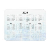 Maandelijks 2025 kalender magneet geweven (Horizontaal)