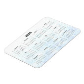 Maandelijks 2025 kalender magneet geweven (Linkerzijde)