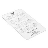 Maandelijks 2025 Kalender Magneet met Quote (Rechterzijde)