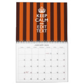 Maandelijks 2025 Sinaasappel HOUD KALM EN Jouw tek Kalender (Jan 2026)