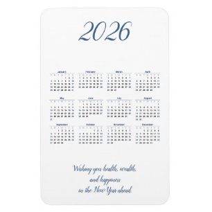 Maandelijks 2026 Kalendermagneet met Quote Magneet