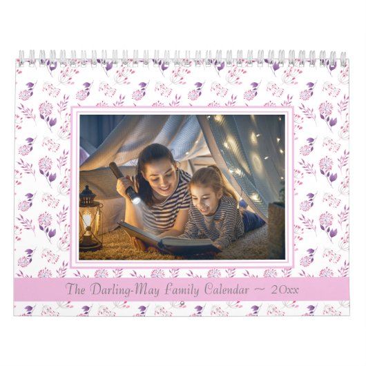 Maandelijks aangepast Floral Patroon foto's Kalender (Hoes)
