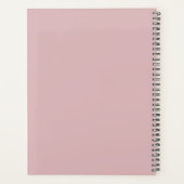 Maandelijks aangepast modern roze minimalistisch s planner (Achterkant)