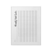 Maandelijks aantekenblok voor handmatige invoer notitieblok (Linkerzijde)