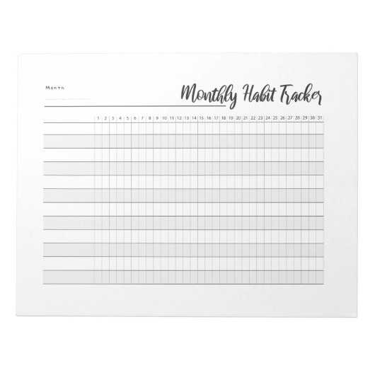 Maandelijks aantekenblok voor handmatige invoer notitieblok (Voorkant)