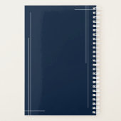 Maandelijks Abstract monogram voor moderne marine Planner (Achterkant)