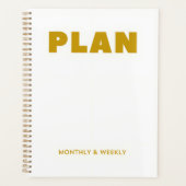 Maandelijks en wekelijks planner plannen (Voorkant)