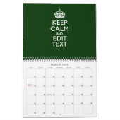 Maandelijks gepersonaliseerd HOUD KALM 2025 Jouw t Kalender (Mar 2026)